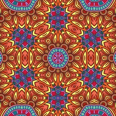 Colorful Mandala Flowers Pattern Boho Symmetrical 554