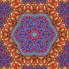 Colorful Mandala Flowers Pattern Boho Symmetrical 545