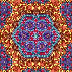 Colorful Mandala Flowers Pattern Boho Symmetrical 545