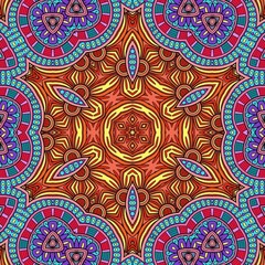Colorful Mandala Flowers Pattern Boho Symmetrical 537