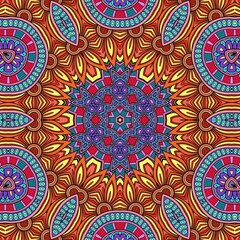 Colorful Mandala Flowers Pattern Boho Symmetrical 535