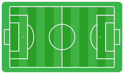 vector illustration of a football field for strategizing, simple flat design.