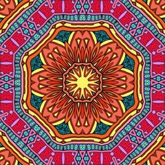 Colorful Mandala Flowers Pattern Boho Symmetrical 183