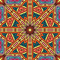 Colorful Mandala Flowers Pattern Boho Symmetrical 168