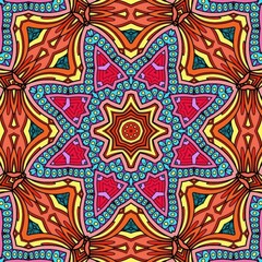 Colorful Mandala Flowers Pattern Boho Symmetrical 149