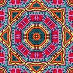 Colorful Mandala Flowers Pattern Boho Symmetrical 111