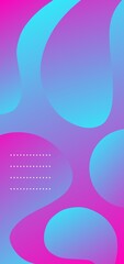 Colorful wallpaper. Shiny blue and pink mix abstract mobile wallpaper design with beautiful fluid shapes and dots