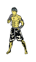 illustration of Muaythai Vector design modern