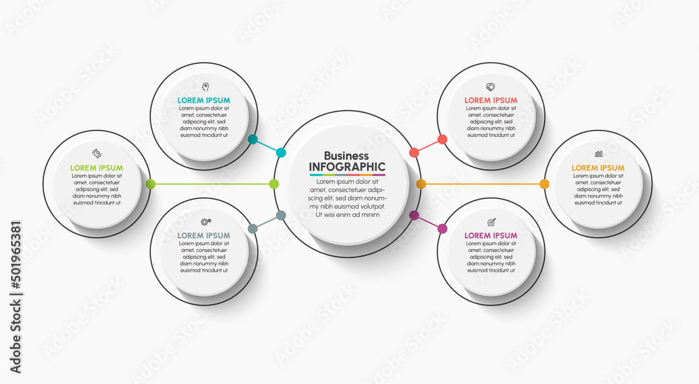 Wall mural business data visualization. timeline infographic icons designed for abstract background template mi