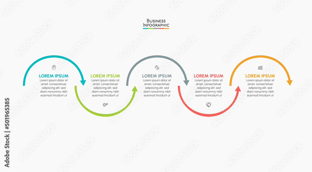 Wall mural business data visualization. timeline infographic icons designed for abstract background template mi