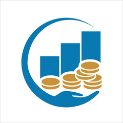 Business And Accounting Financial Logo Icon Design Template Vector Illustrations