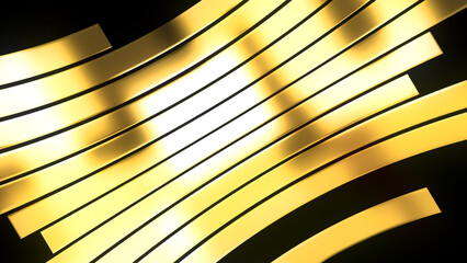 Golden Stroke Lines Transparent Alpha Background