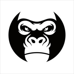 Mascot Head Gorilla Logo Design Template Vector Illustrations
