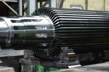 Workpiece of electric motor anchor in assembling workshop