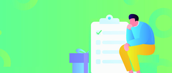 Questionnaire vector concept illustration
