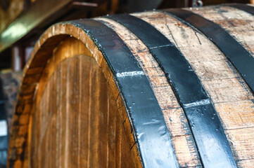 Wooden oak barrels for the preparation of alcoholic tinctures and various alcohol