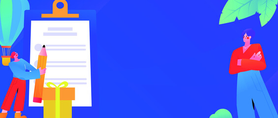 User Questionnaire Flat Vector Concept Illustration
