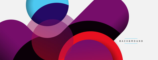 Fototapeta premium Creative geometric wallpaper. Minimal abstract background. Circles composition vector illustration for wallpaper banner background or landing page