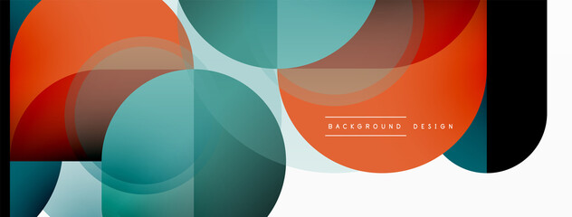 Creative geometric wallpaper. Minimal circle triangle and square line abstract background. Vector illustration for wallpaper banner background or landing page