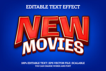 Fototapeta premium new movies editable text effect