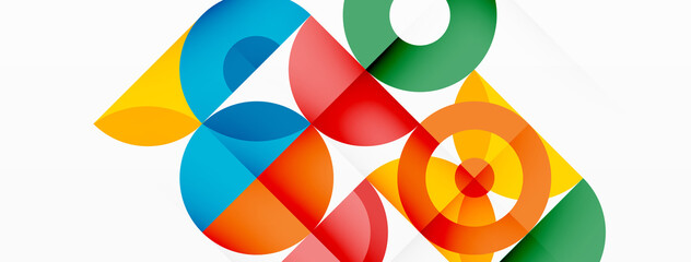 Colorful circle abstract background. Template for wallpaper, banner, presentation, background