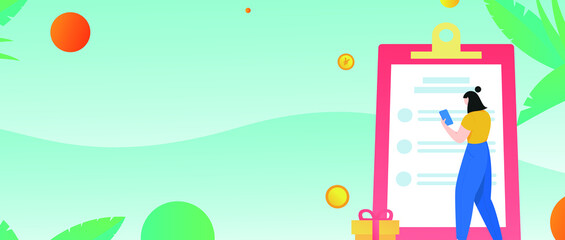 Questionnaire vector concept illustration
