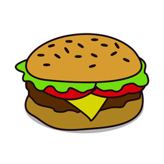 A hamburger icon vector illustration