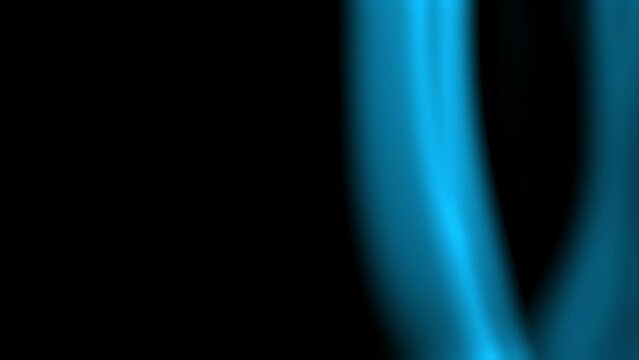 4K abstract blue light leak blurred gradient loop motion on black background, transition or screen overlay. concept animation for creative magic mystery light leak effect element templates. 