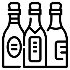 bottle line icon