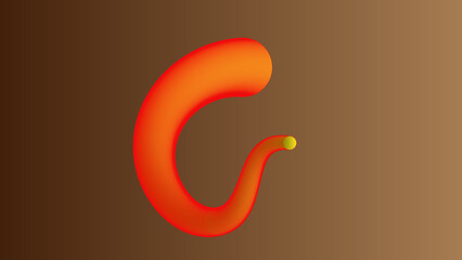 Oure Orange color symbol on brown background
