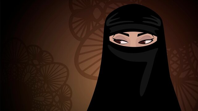 ector muslim woman in niqab