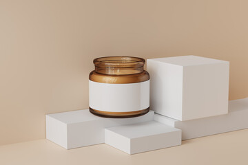 Amber Glass Candle Jar