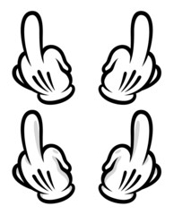 Glove Hands Middle Finger Vector Art