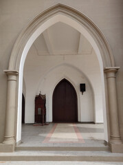 Obraz premium Perspective architecture pattern of the Church 