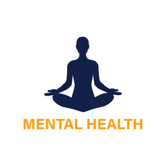 Mental health  illustration on white