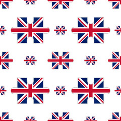 uk flag  puzzle pieces pattern on white background. vector illustration