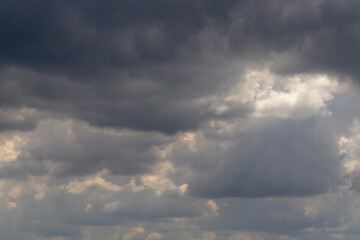 Fototapeta na wymiar Dark sky full of clouds before the rain
