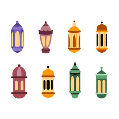 Islamic lantern vector illustration collection bundle