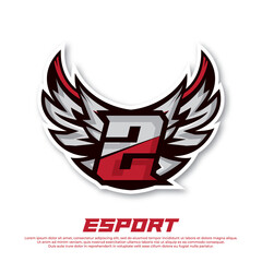 Eagle wing esport logo letter Z design template, bird esport logo illustration, initial esport logo. © widoko