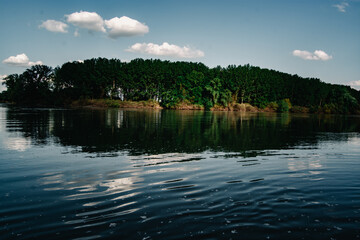 landscape in the country by the river