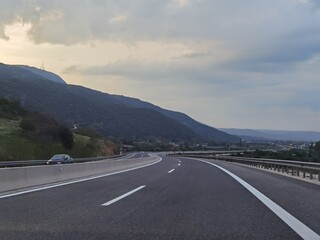 road street highway ionia  in west greece in ioannina perfecture
