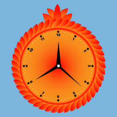 Clock icon in flat style, Business watch. Vector design element for you project