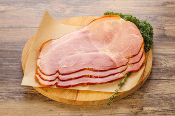 Tasty pork ham snack appetizer