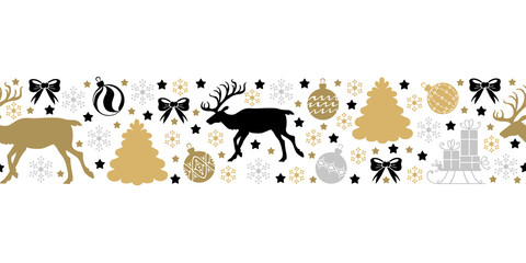 Christmas horisontal pattern seamless