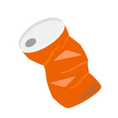 空き缶。リサイクルのコンセプト。