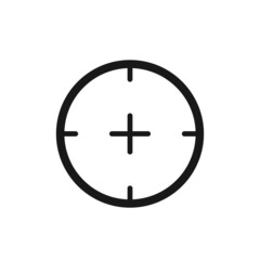 snipers cope icon. crosshair, reticle and sniper gun target. vector image for military and game web design