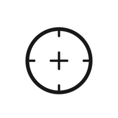 snipers cope icon. crosshair, reticle and sniper gun target. vector image for military and game web design