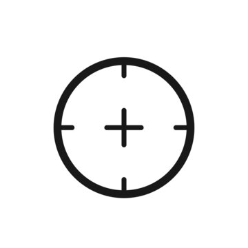 snipers cope icon. crosshair, reticle and sniper gun target. vector image for military and game web design