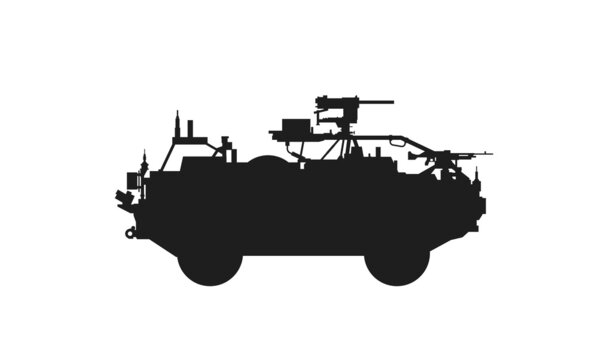 british armored assault vehicle jackal mrap. war and army symbol. isolated vector image for military concepts