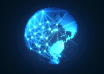 グローバルネットワークの概念イラスト